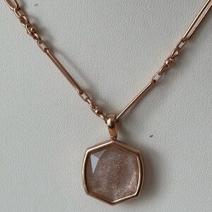 Kendra Scott Rose Gold Tone Pendant Necklace/ Stunning. New With Tags